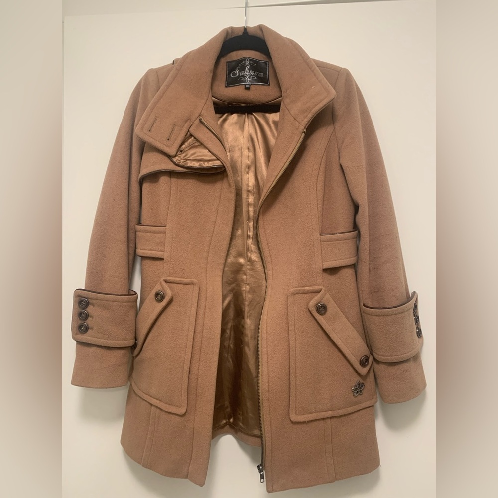 Sakura Camel Wool Coat - XXS